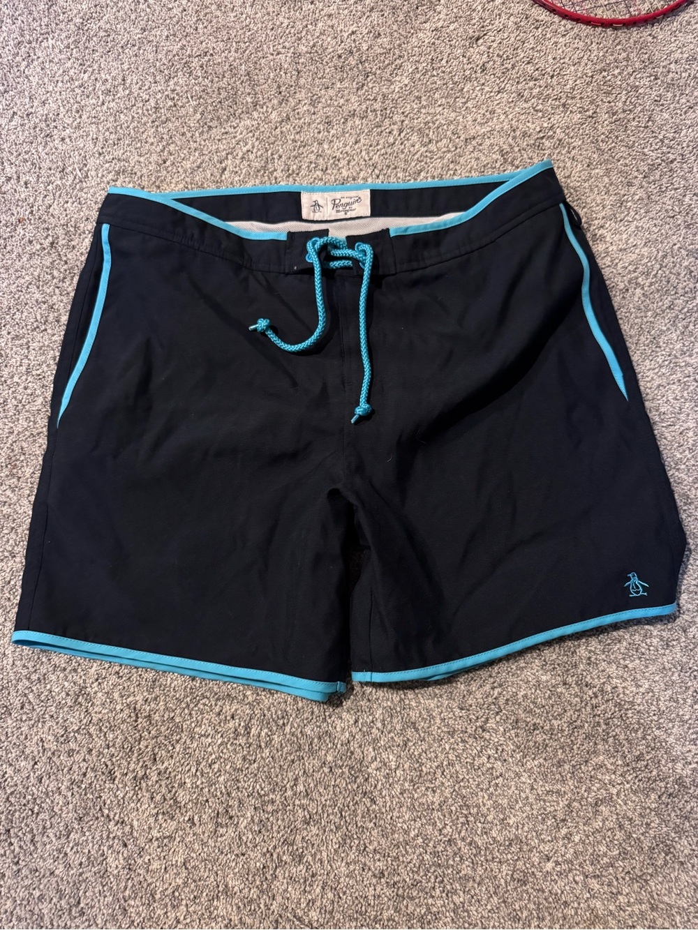 Original Penguin Men’s Swim Trunks navy with Blue Trim
